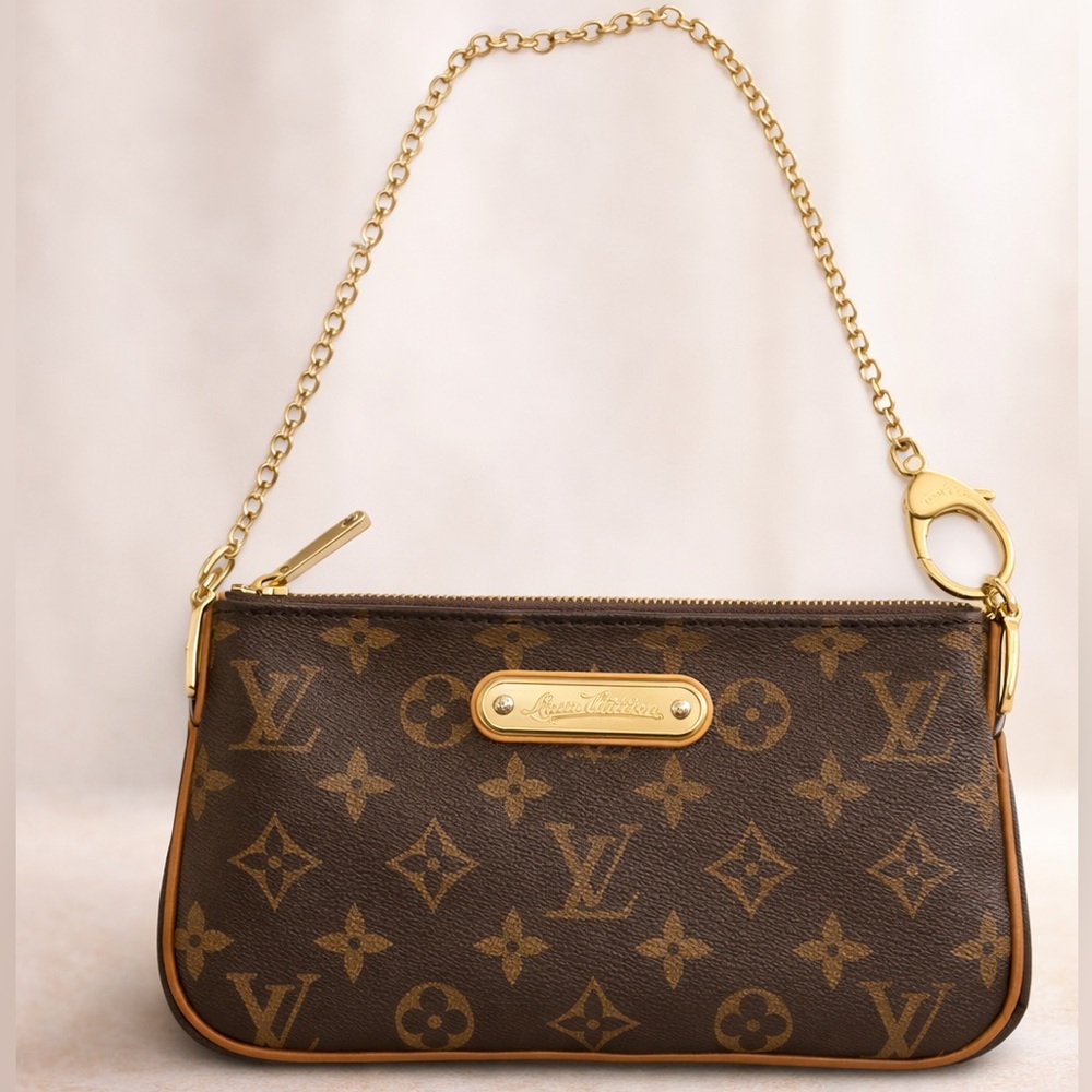 Brown Monogram Mini Pochette Shoulder Bag – Chain Strap